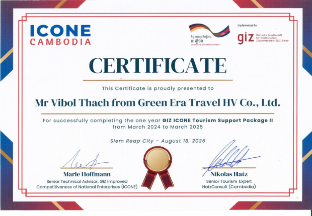 ICONE CAMBODIA CERTIFICATE